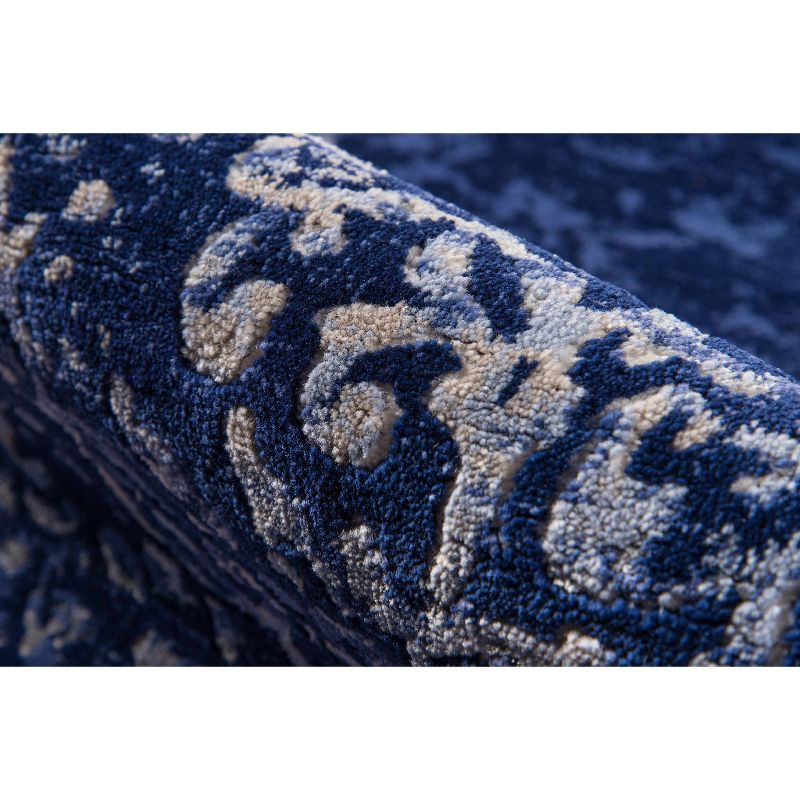 Blue Medallion Loomed Area Rug 5'x7'6" - Momeni