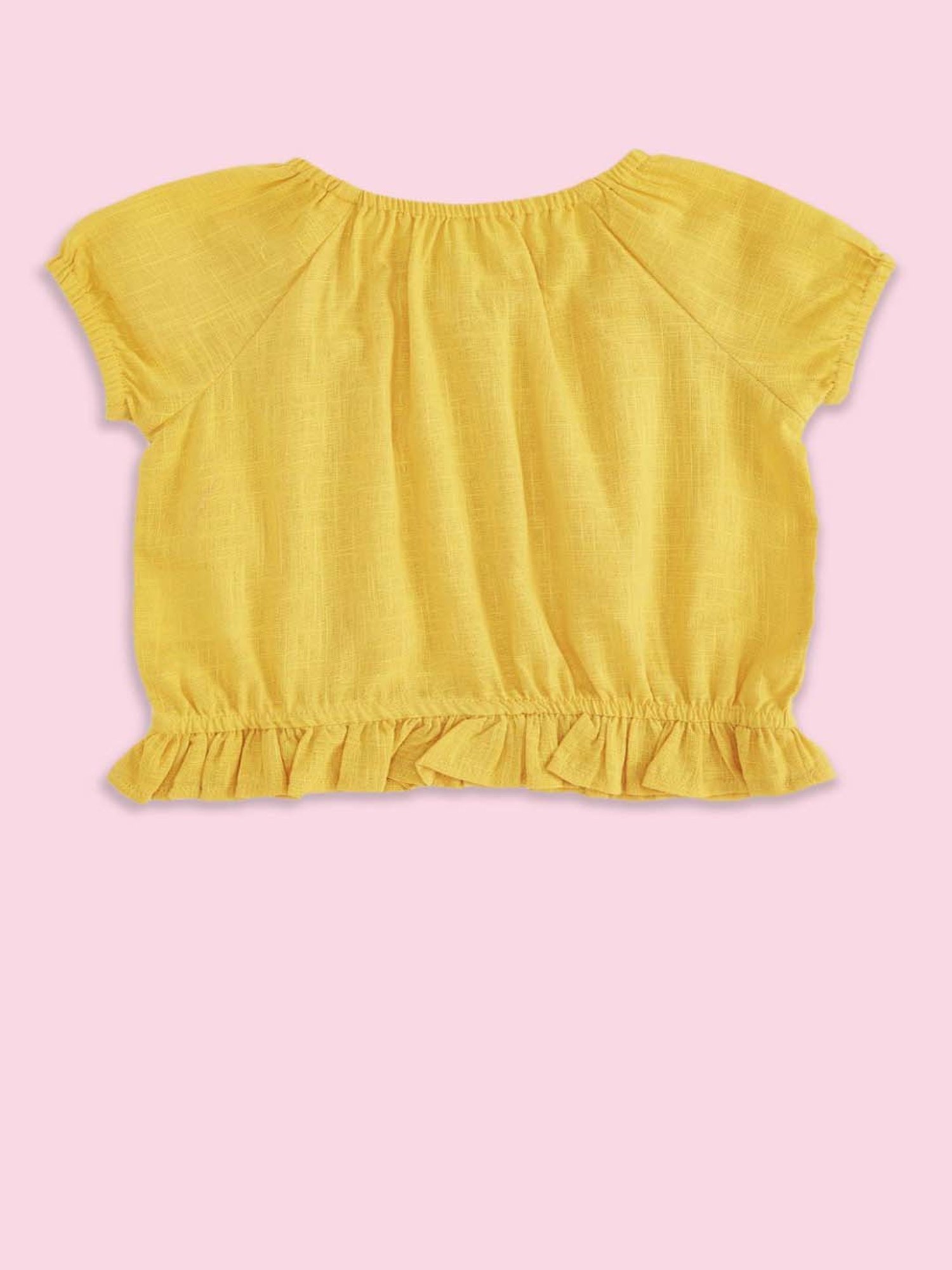 Mothercare Kids White & Yellow Cotton Printed Top Set