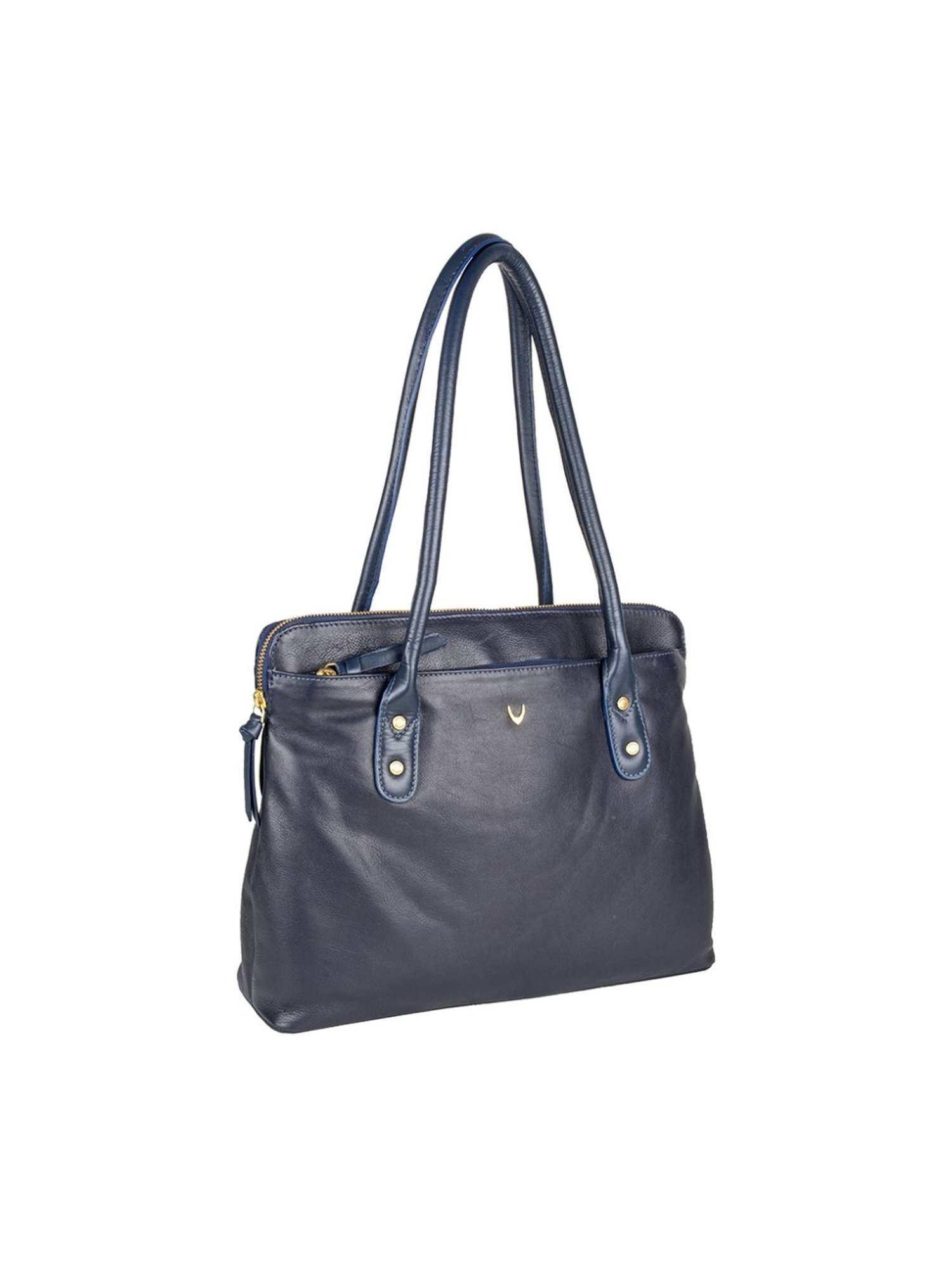 Hidesign Taylor Navy Solid Leather Shoulder Bag
