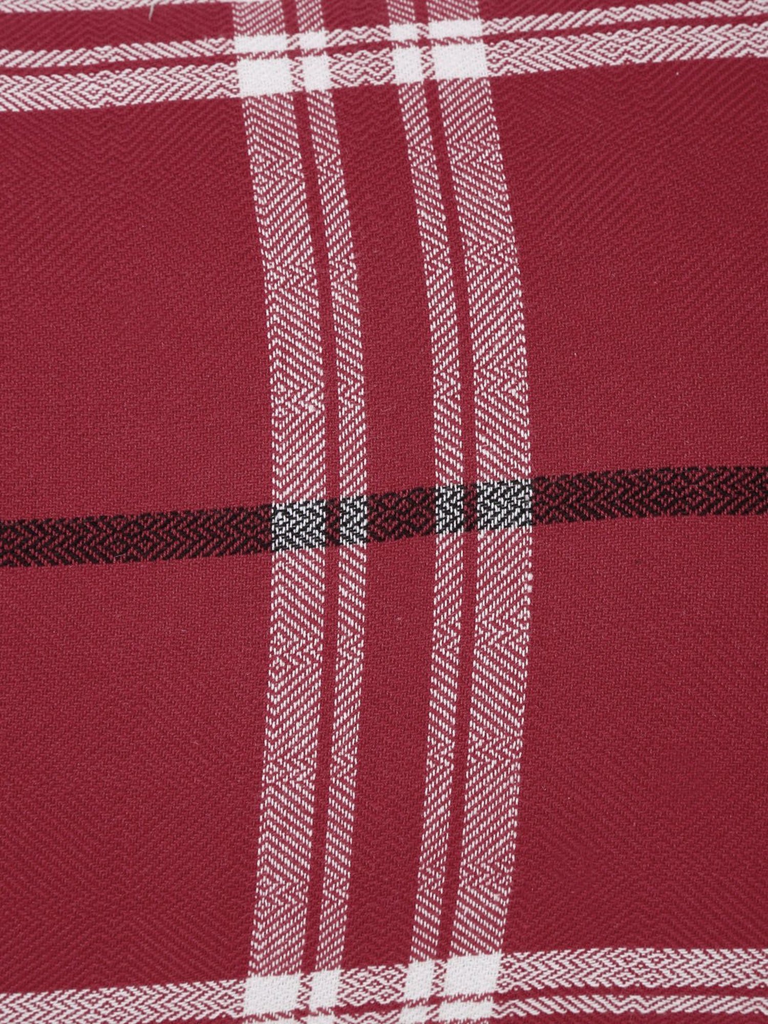 Stoa Paris White & Aqua Cotton 200 TC Pillow Cover - Set of 1