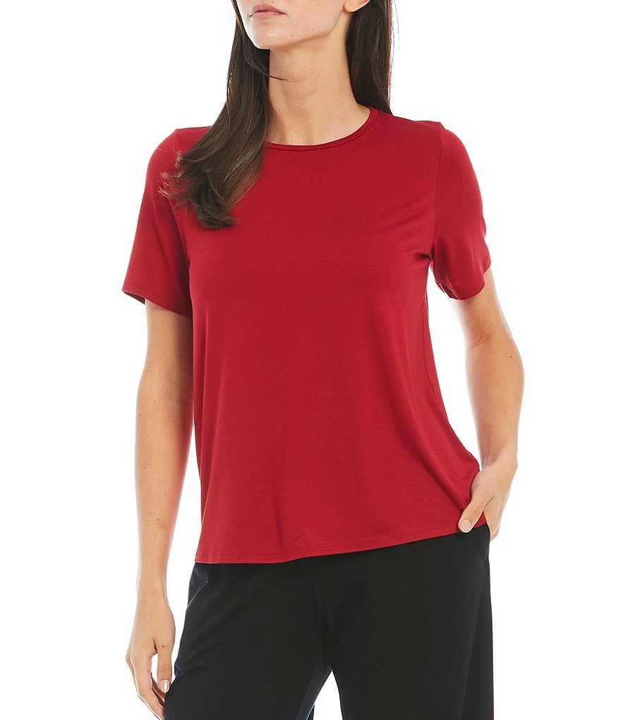 Eileen Fisher Jersey Crew Neck Short Sleeve Tee