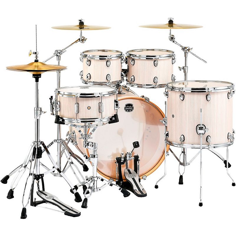 Mapex Mars Series 5-Piece Rock Shell Pack with 22 in. Bass Drum Bonewood Chrome