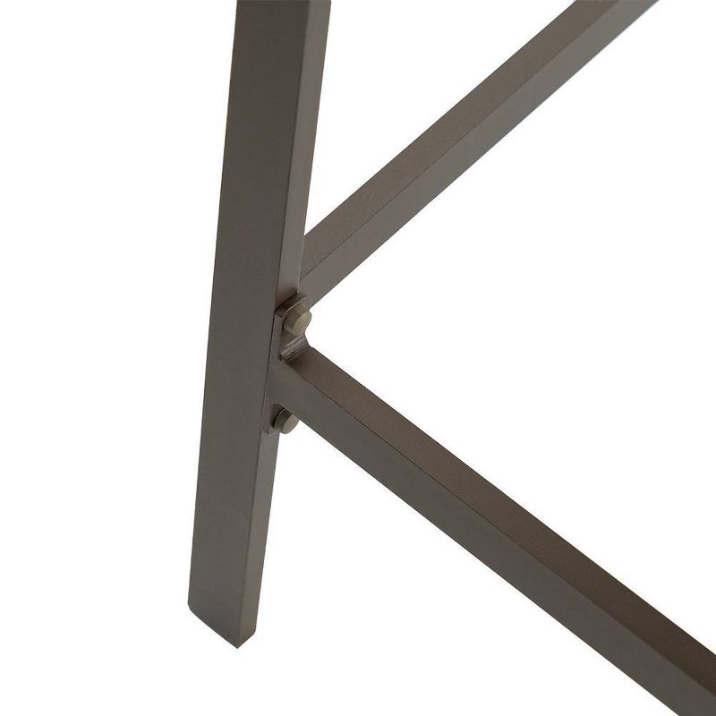 4pc Outdoor Counter Height Bar Stools - Black/Gray - Crestlive Products