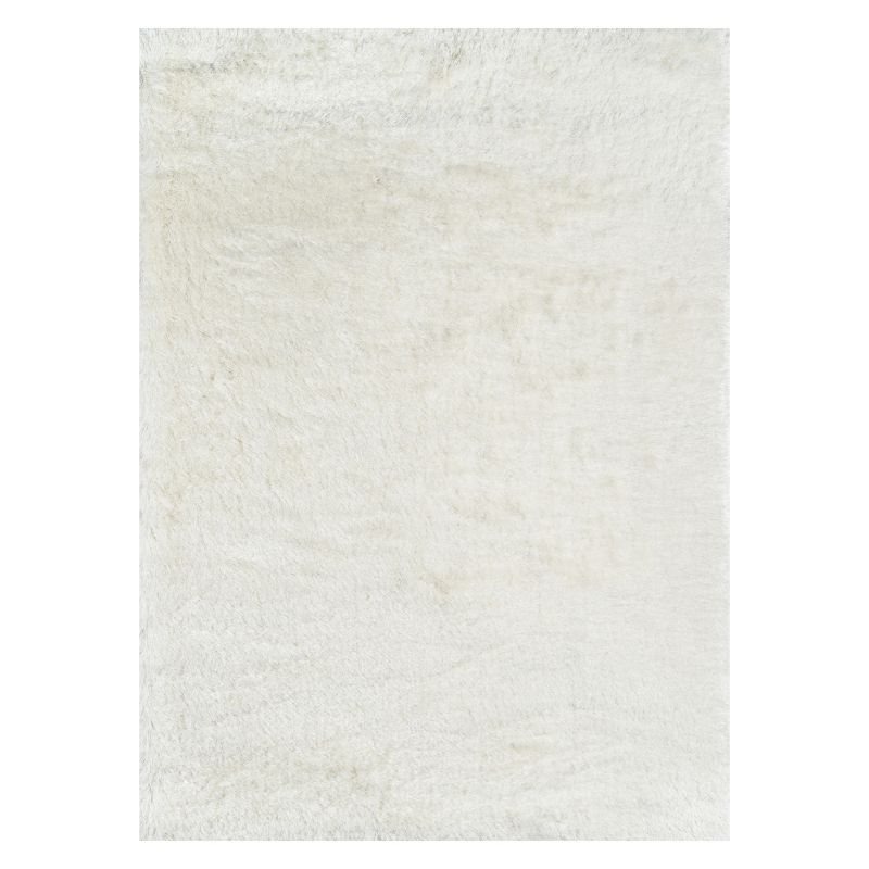 7'6"X9'6" Solid Loomed Area Rug White - Momeni