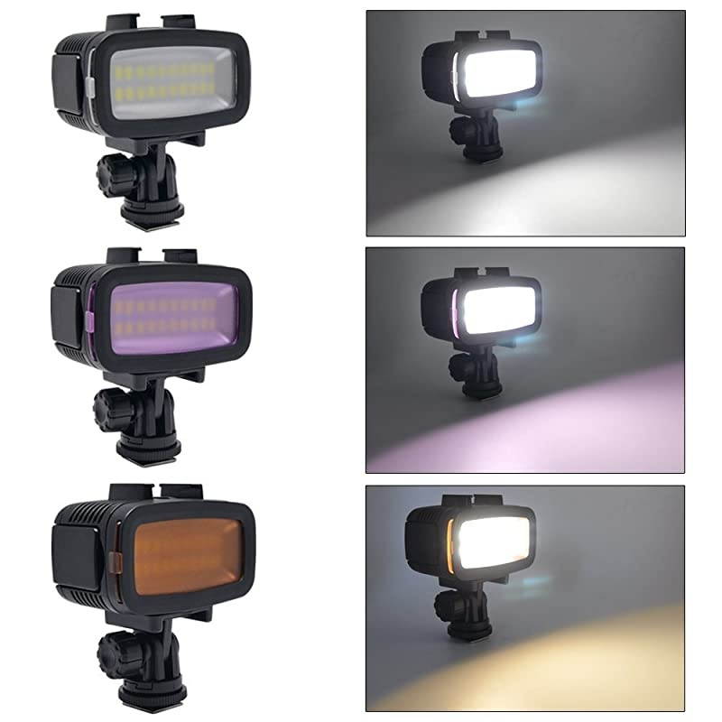 700LM Diving Video Fillin Light LED Lighting Lamp Waterproof 40M 1900mAh Builtin Rechargeable Battery with Diffuser for GoPro SJCAM Xiaomi Yi Sports Action Camera