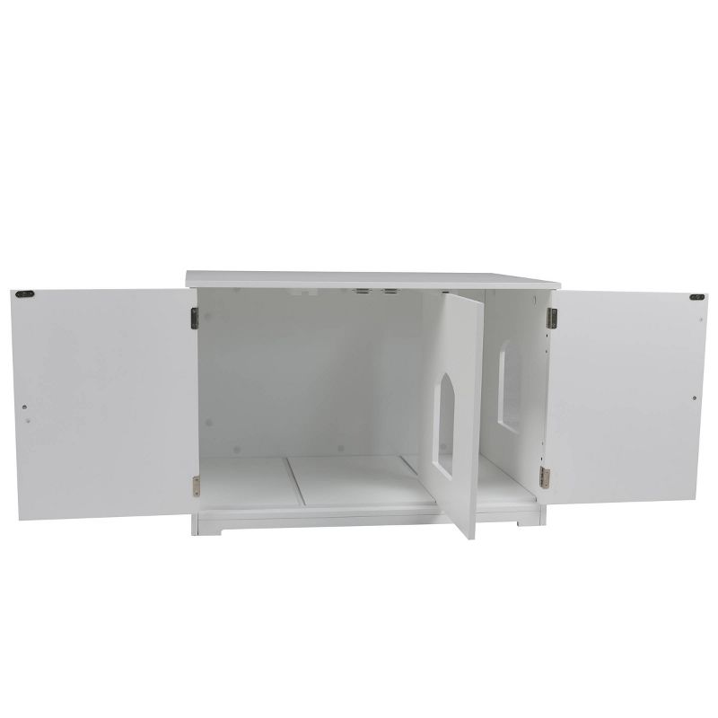 Merry Products Kitty Litter Loo Bench Cat Litter - White