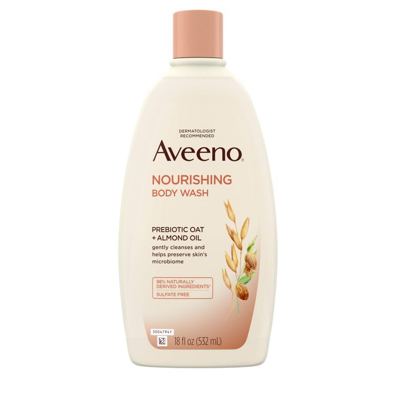 Aveeno Nourishing Body Wash Pre-Biotic Oat + Almond Oil - 18 fl oz