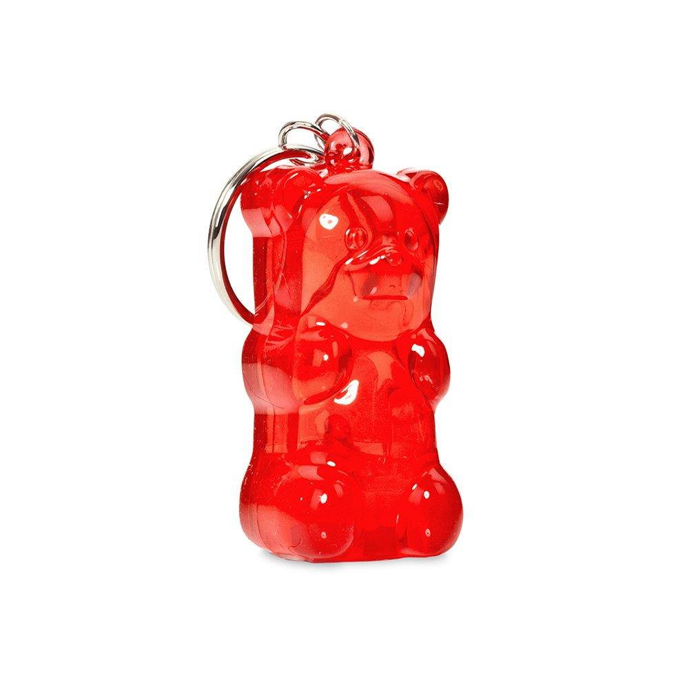 Gummygoods Squeezable Light-Up Gummy Bear Keychain, Red