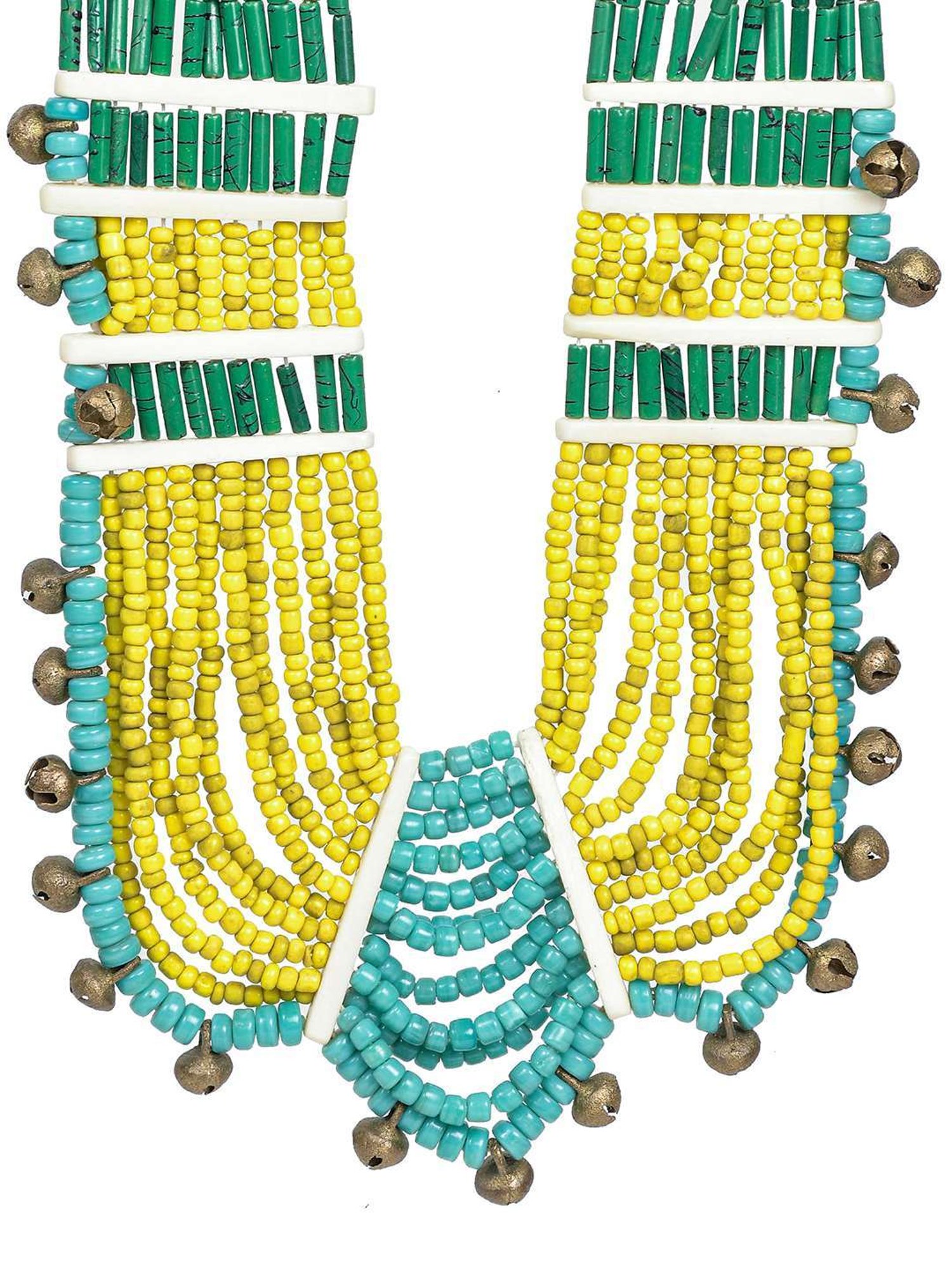 Imli Street Multicolor Vintage Naga Beaded Tribal Necklace