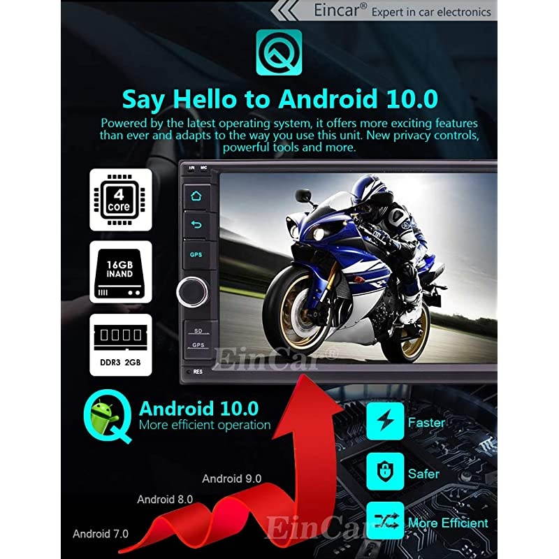 10.0 Double Din Car Stereo GPS Navigation Car Radio Capacitive Touch Screen in Dash Bluetooth Video Player 2 Din Autoradio with WiFi USB Mirrorlink 1080P + Rearview Camera