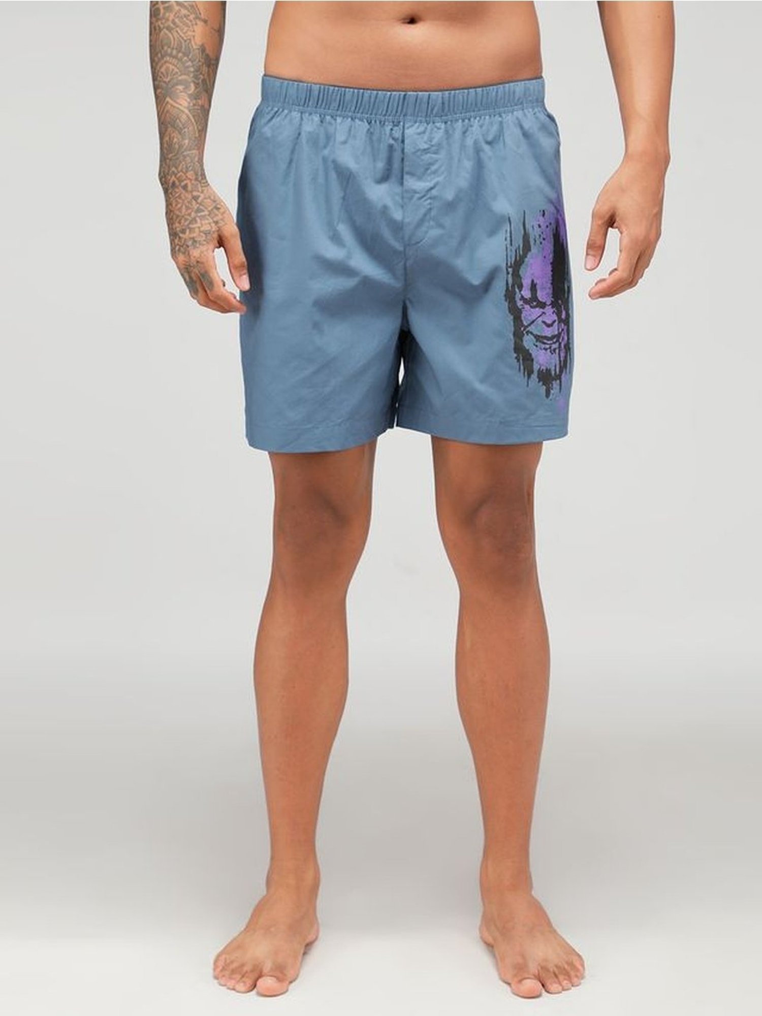 Zoiro Malibu Blue Cotton Regular Fit Printed Boxers