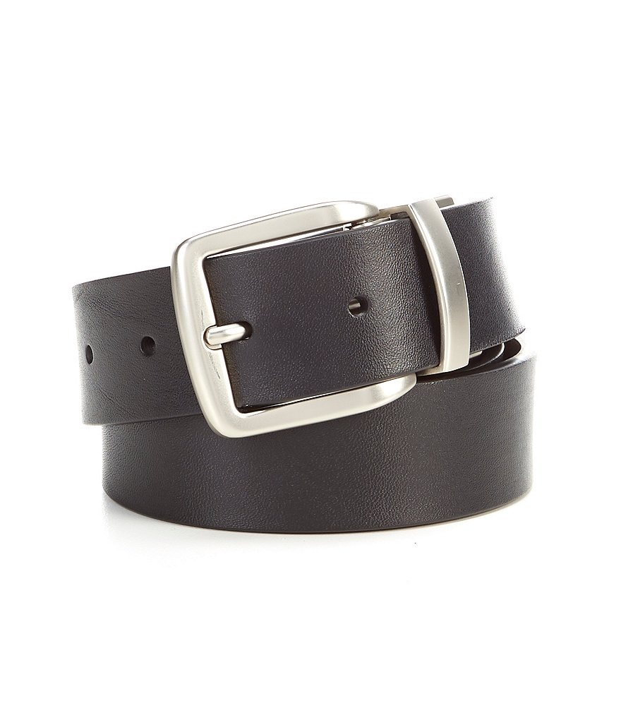 Roundtree & Yorke Basic Cut Edge Reversible Leather Belt