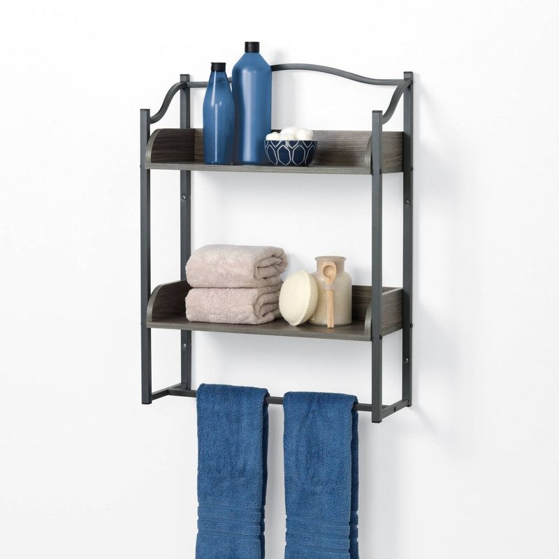 Bathroom Decorative Shelf Gray - Zenna Home