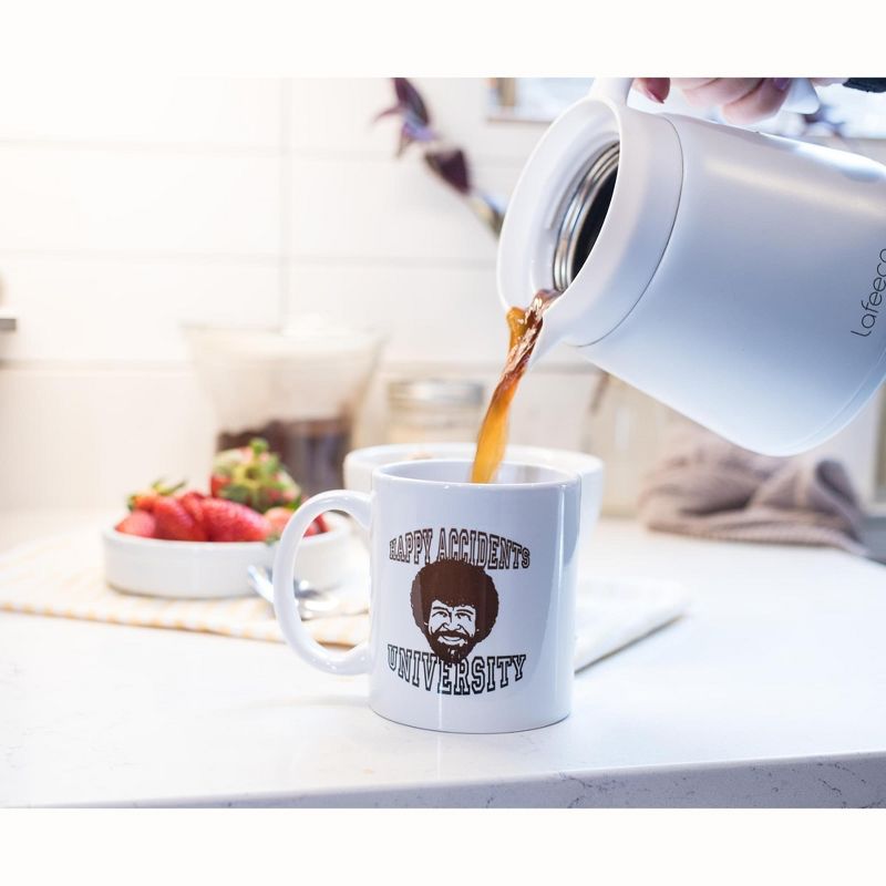 Surreal Entertainment Bob Ross "Happy Accidents University" Ceramic Mug | Holds 11 Ounces