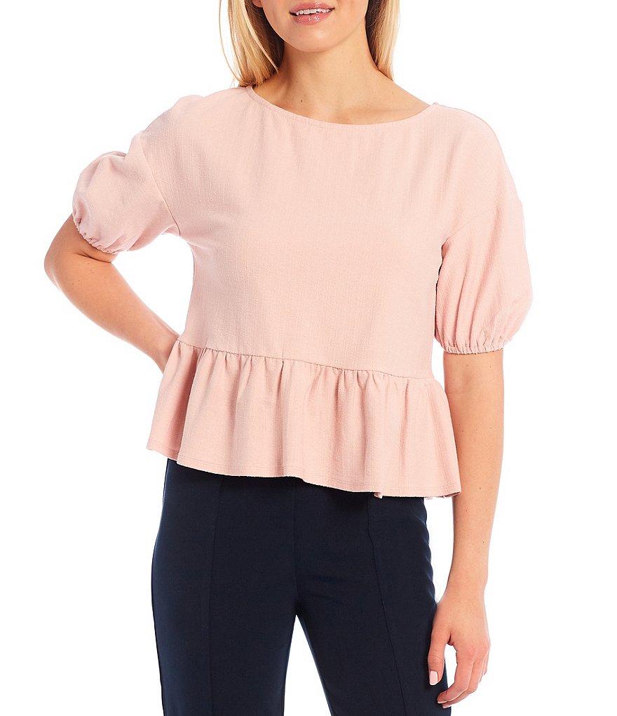 Sugarlips Short Puff Sleeve Babydoll Tee