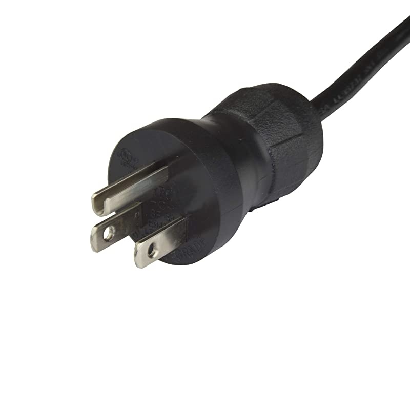 com Hospital Grade Power Cord - 15 ft / 4.5m - NEMA 5 15P to C13 - Power Supply Cord - Monitor Power Cable, Black