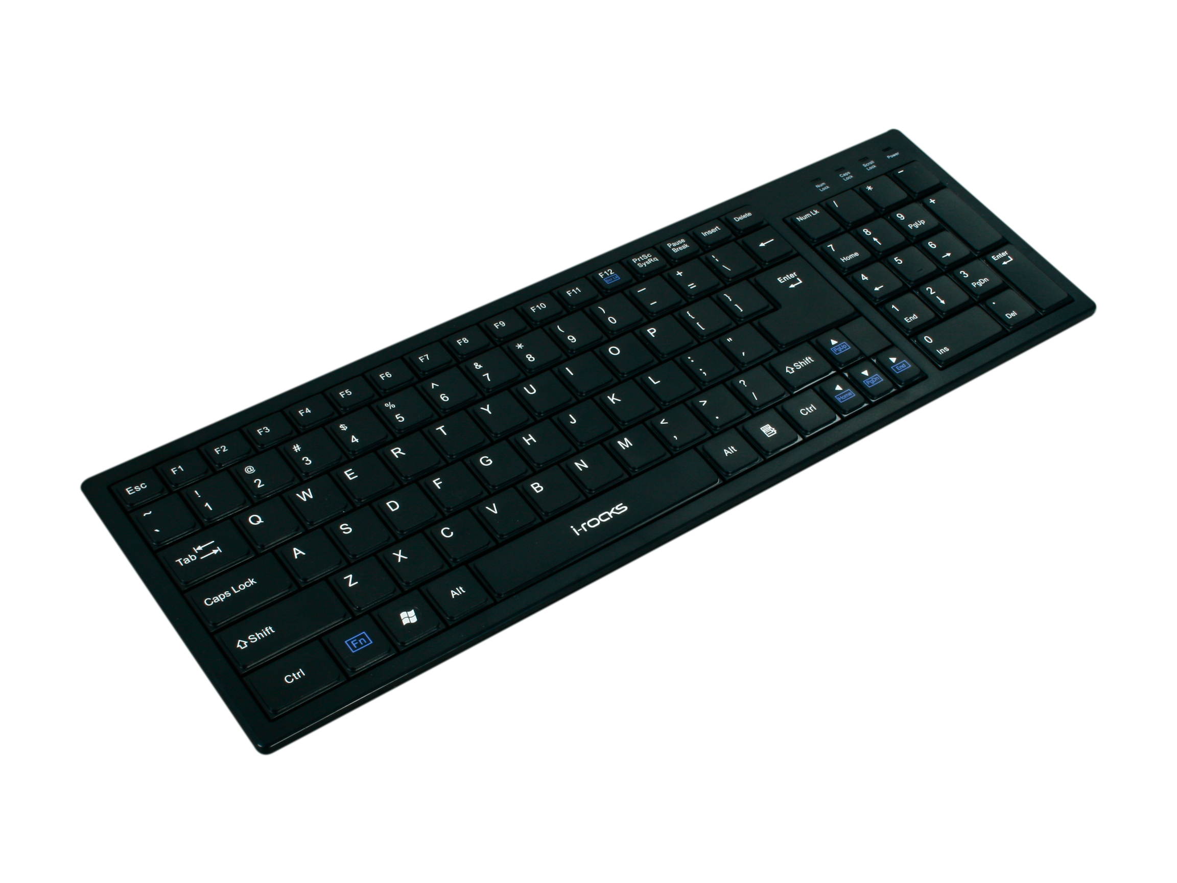 i-rocks KR-6421-BK Black Wired Ultra X-Slim Keyboard with Terrace Keycap