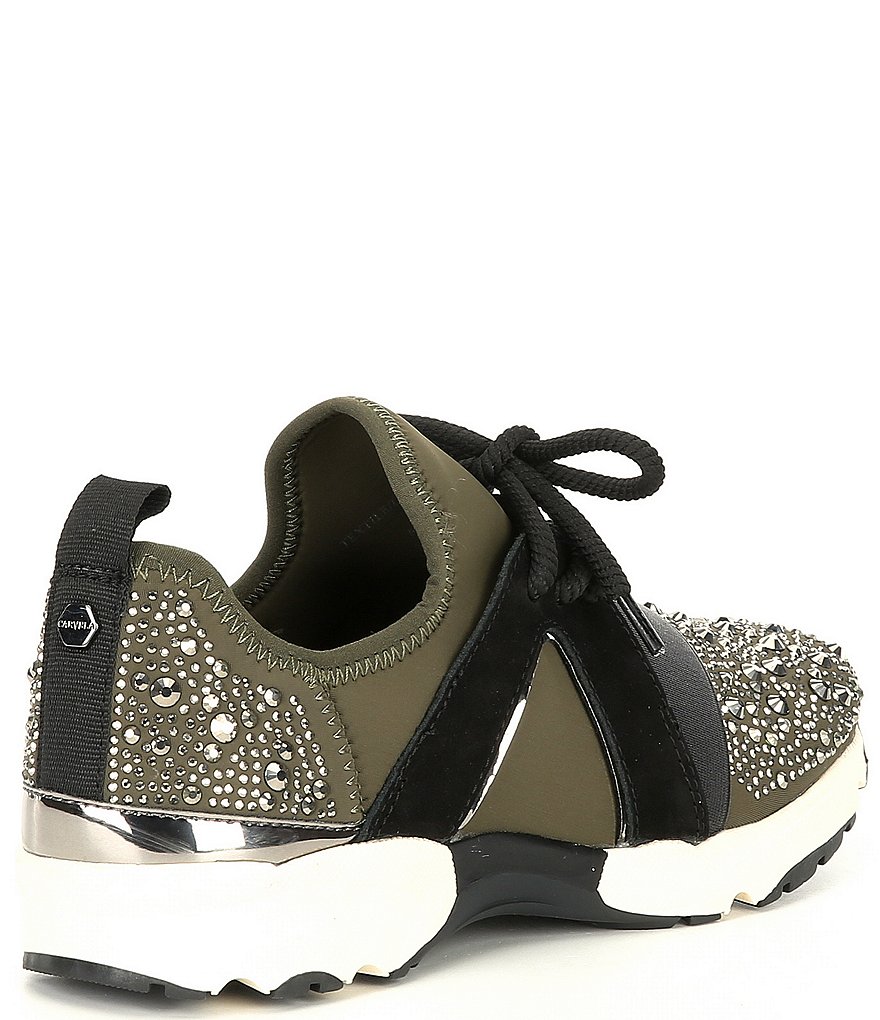 Carvela Lament Bling Embellished Lace-Up Sneakers