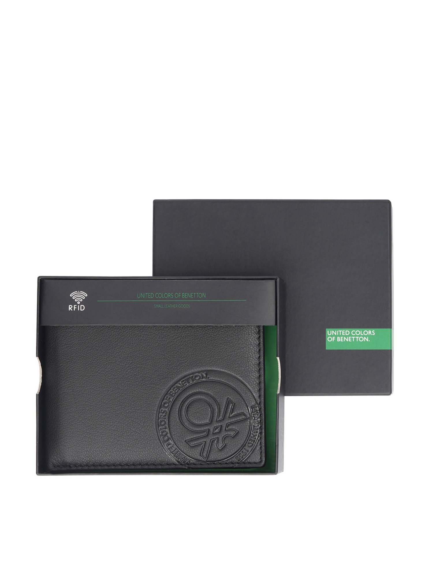 United Colors of Benetton Serrat Black Casual Leather Bi-Fold Wallet For Men