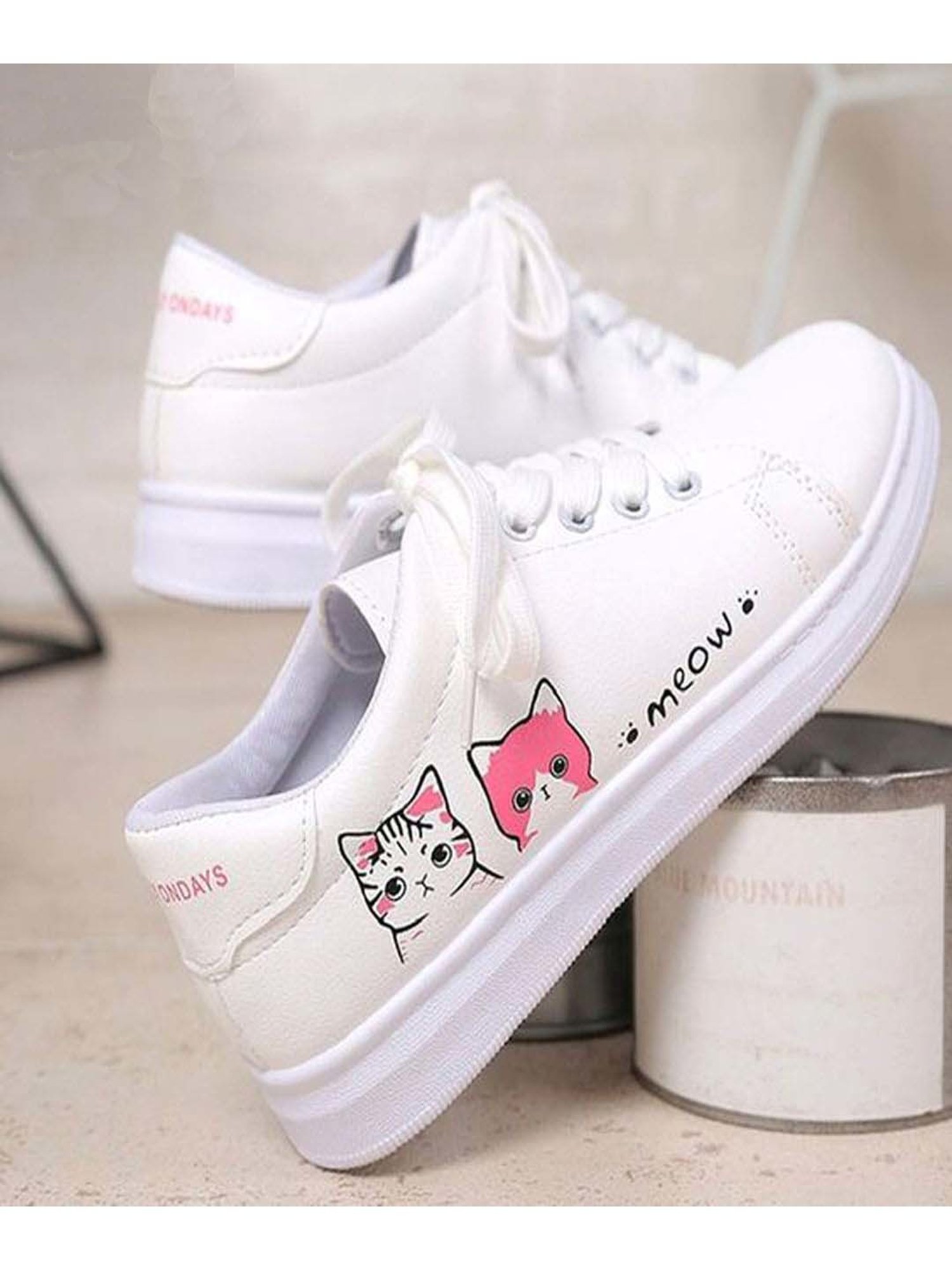 Shoetopia Kids White Casual Sneakers