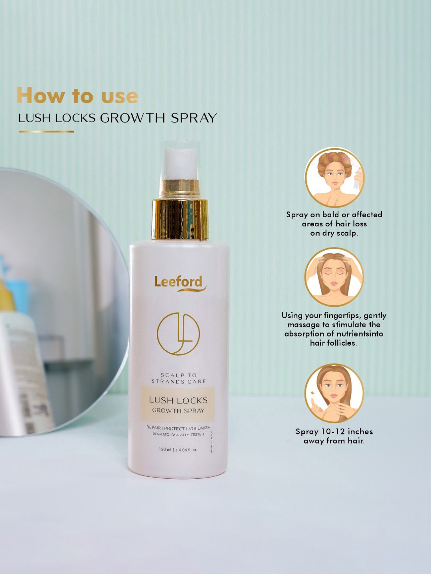 Leeford Lush Locks Hair Growth Spray - 120 ml