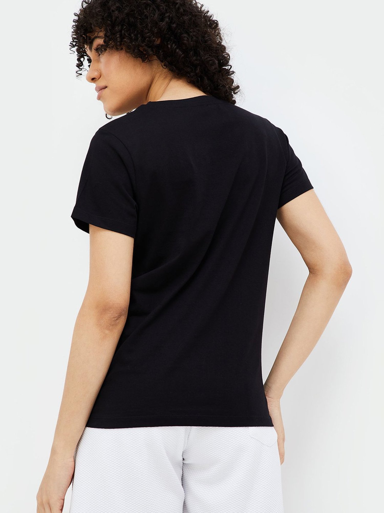 Ginger by Lifestyle Black Graphic Print T-Shirt