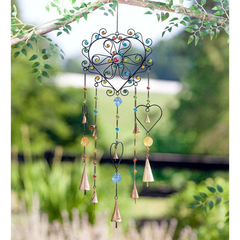Wind & Weather Colorful Heart Wind Chime