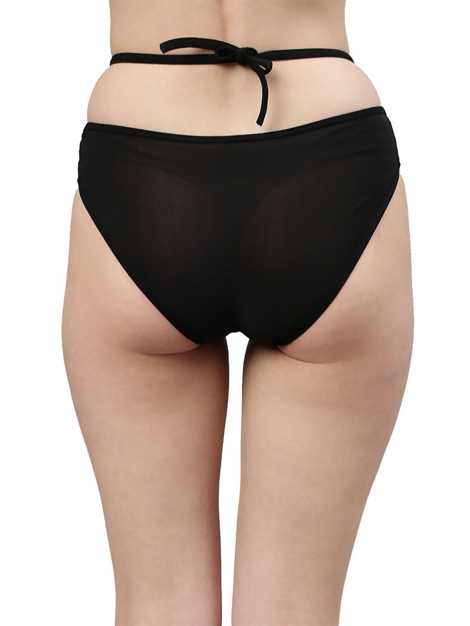 Cukoo Black & Red Lace Bikini Panty (Pack Of 2)