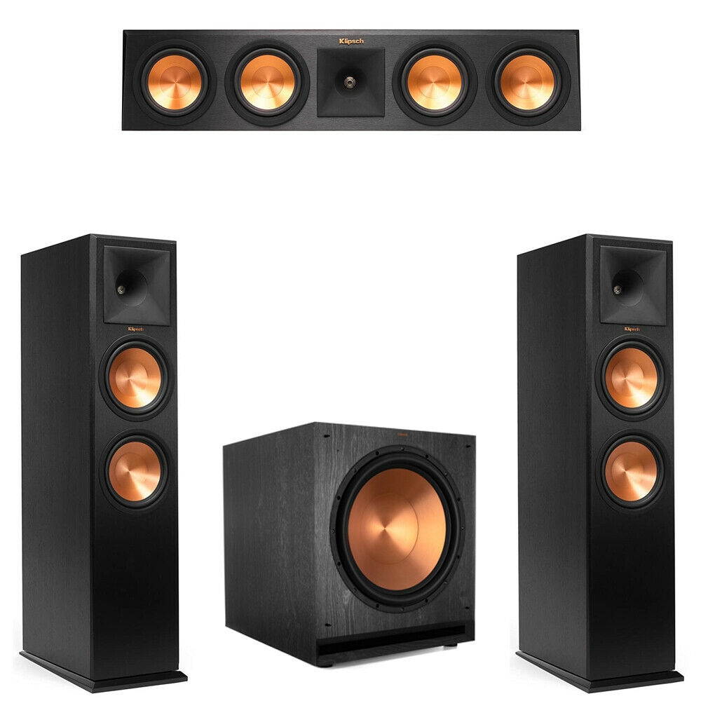 Klipsch 3.1 Ebony System with 2 RP-280F, 1 RP-450C, 1 SPL-150 Sub