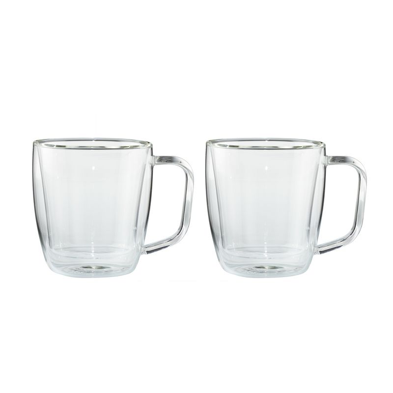 Henckels Double-Wall Glassware 2-pc 12oz. Glass Coffee Mug Set
