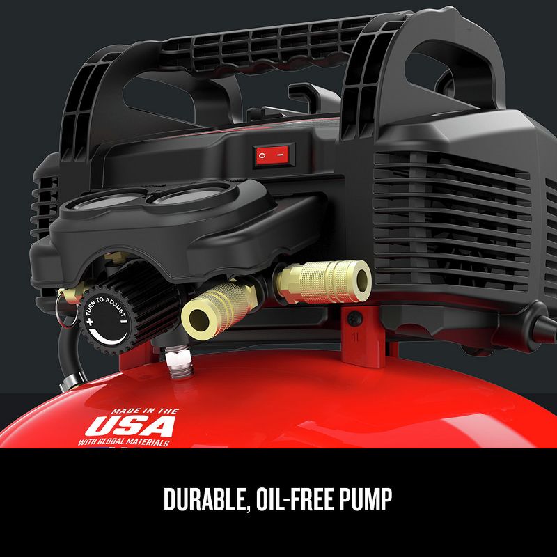 Craftsman CMEC6150R 0.8 HP 6 Gallon Oil-Free Pancake Air Compressor