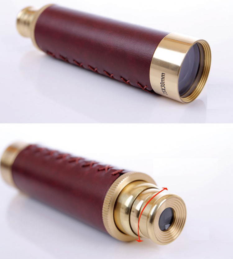 25X30 Brass Scalable To Stretch Zoom Monocular Maritime Nautical Pirate Telescope Ship Spyglass Scope