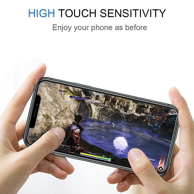 4 Pack  Tempered Glass for iPhone 11 Pro 58inch 2 Pack Tempered Glass Screen Protector + 2 Pack Tempered Glass Camera Lens Protector + 1 Easy Installation Frame