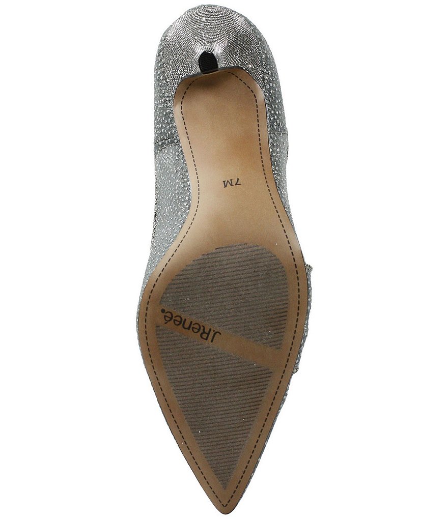 J. Renee Charmion Dotted Mesh Ankle Strap Pumps