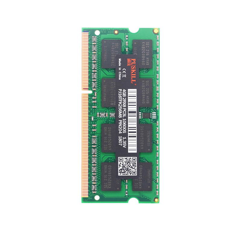 PUSKILL DDR3 1600MHz SODIMM RAM PC3-12800 4G 1.35V CL11 204 Pin Support ECC Unbuffered Laptop Memory Notebook RAM Module for Mac Intel and AMD System