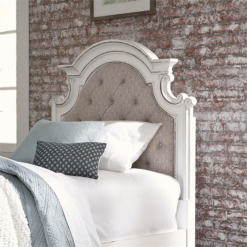 Twin Uph Panel Headboard in Off-White - Liberty Furniture