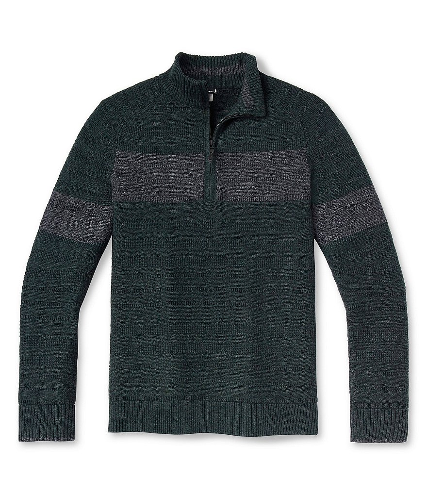 SmartWool Ripple Ridge Stripe Quarter-Zip Sweater