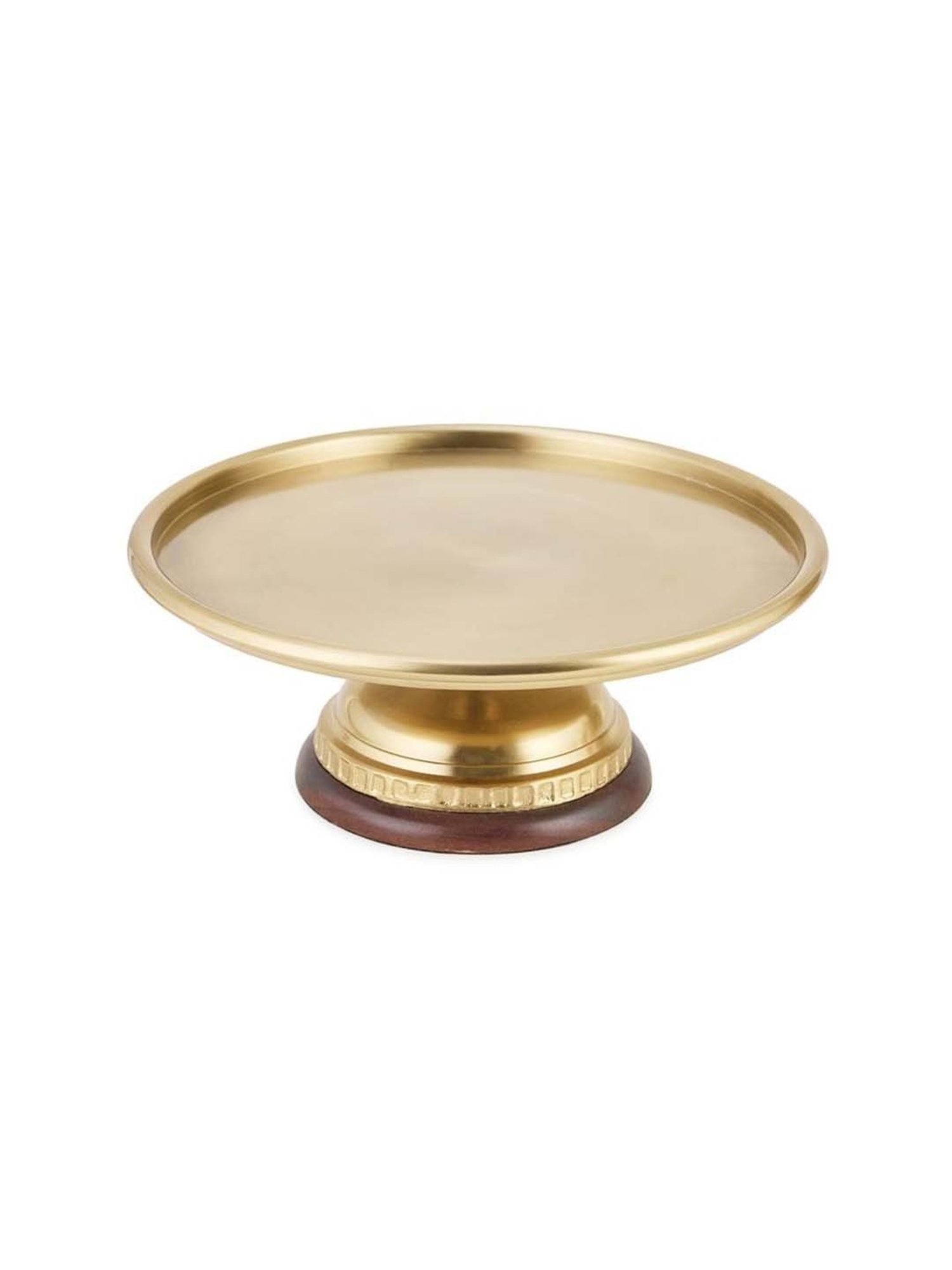 Fabindia Home Gold Glass Cake Stand