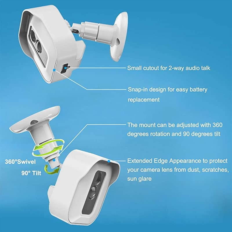 Outdoor Vinyl Siding Mount with Waterproof Case, No-Hole Needed Mounting Bracket and Full Weather Proof Cover for All-New Outdoor Security Camera System 2020 (3 Pack)