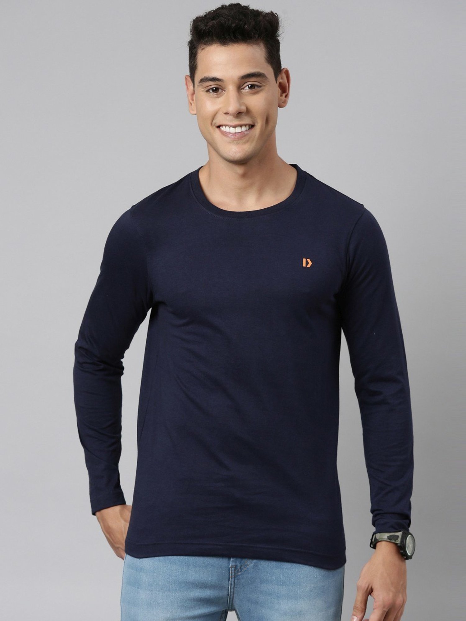 Dixcy Scott Originals Blue Cotton Comfort Fit T-Shirt