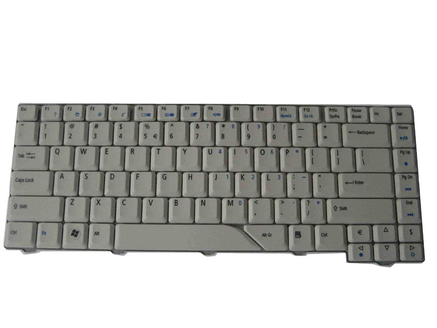 New White keyboard for Acer Aspire 9J.N5982.61D V072146AS1 K010536A1 MP-07A23U4-442 002-07A23L-A01 KB.INT00.036 AEZD1R00110 PK1301K0200 PK1301K0100