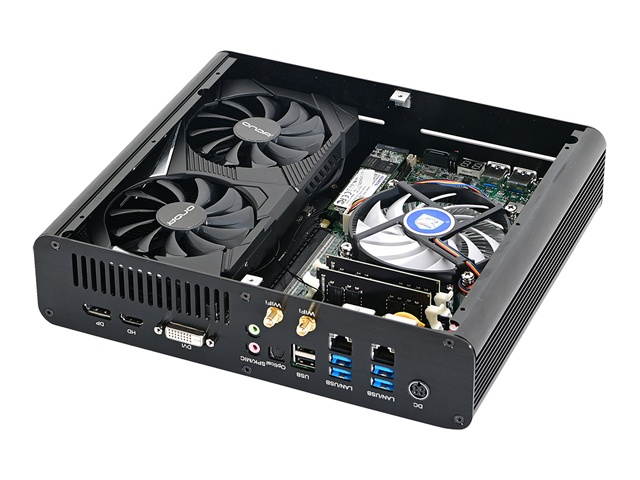 HUNSN 8K Mini PC, Intel I5 7300HQ, Gaming Computer, Windows 10/Linux Ubuntu, BM23, GTX1050Ti 4G Graphic, ACWiFi/BT/2LAN/DVI/DP/HDMI/6USB3.0/2USB2.0/TypeC, (8G RAM/256G SSD)