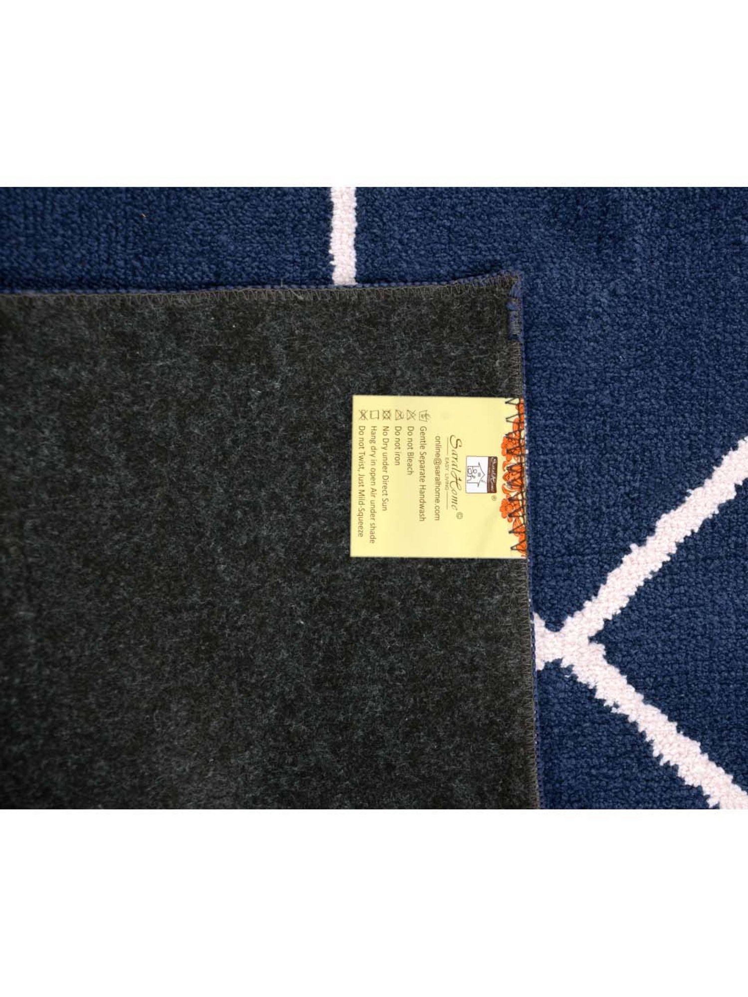 Saral Home Blue & White Carpet - Set of 1