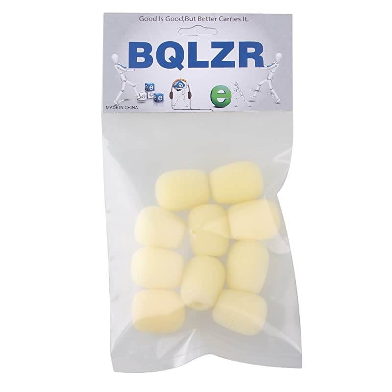 8mm Dia Yellow Windscreen Sponge Mic Cover for Loudspeaker Lapel Microphone Headset Microphone EY-M03 Pack of 10