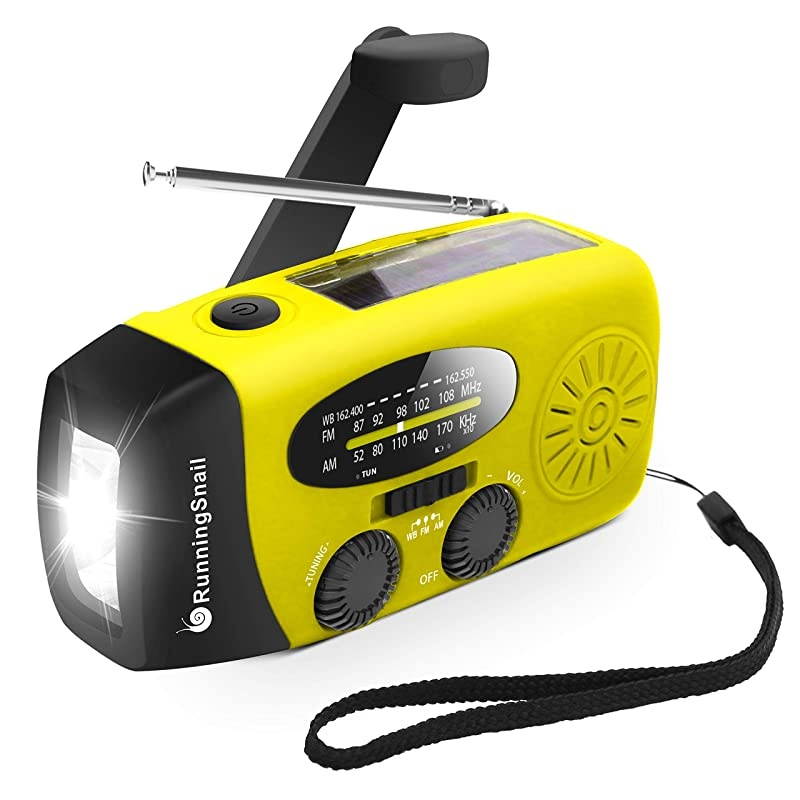 Upgraded Version  Emergency Hand Crank Self Powered AMFM NOAA Solar Weather Radio with LED Flashlight Emergency Power Bank for iPhoneSmartphone 088Y