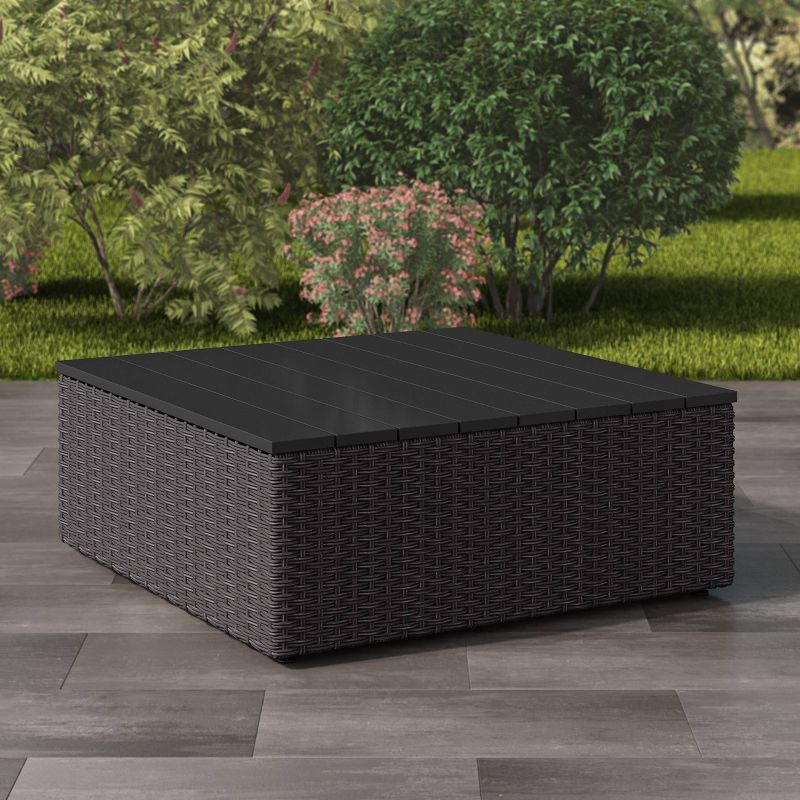 Manteo 70" Rectangular Outdoor Patio Fire Pit Table Light Gray - Modway