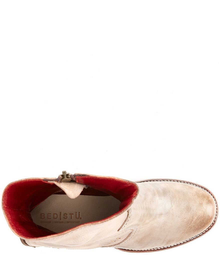 Bed Stu Iris Leather Block Heel Booties