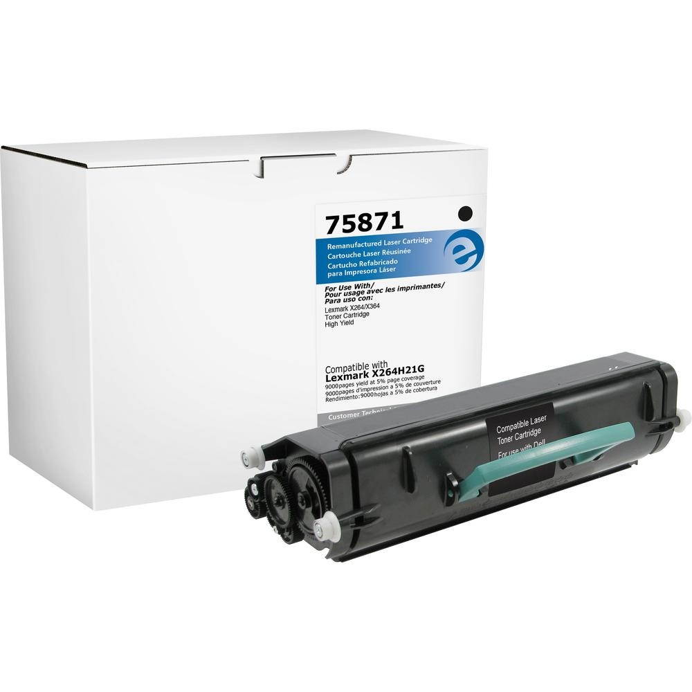 Elite Image  ELI75871  Black  Compatible toner replaces Lexmark X264H21A (X264/363/364)
