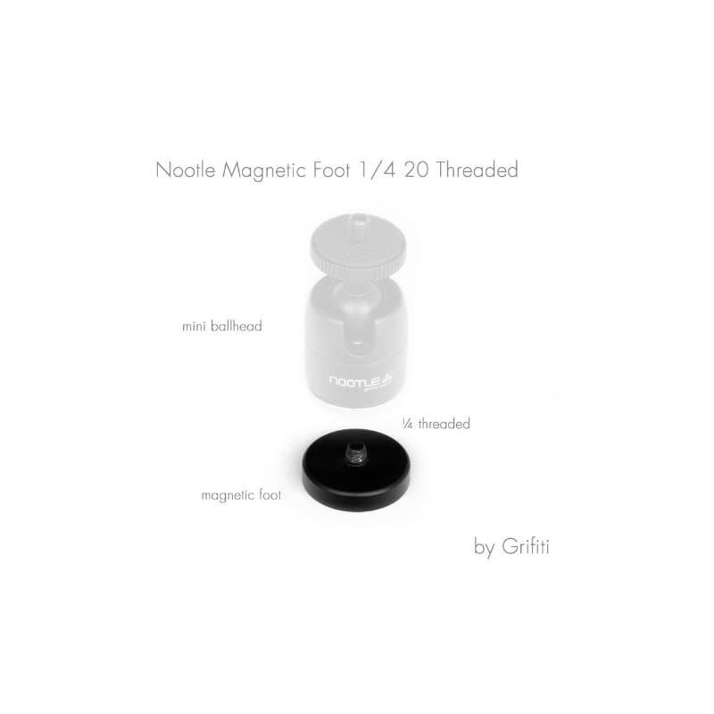 Nootle Magnetic Foot 14 20 Threaded for Mini Ball Heads Pan Heads Cameras Phone Holders Video Cameras