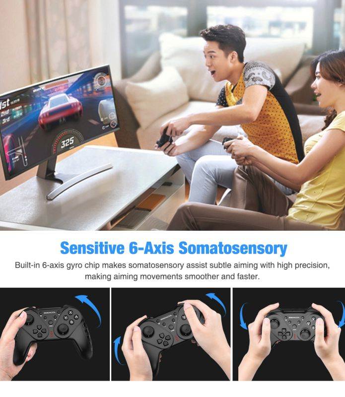 Wireless Pro Controller for Switch Controllers,Pro Controller Compatible with Switch/Switch Lite, Remote Control for Switch Controller Wireless with Turbo/Wake Up Console/Vibration-Black